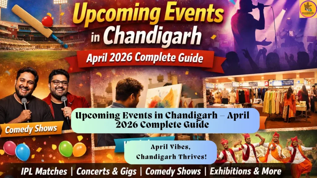 Bhuwin Experience – Noor-e-Daastaan, Gaurav Kapoor Live, Gaurav Gupta Live, Bahu Knows Best – A Concept Show, Akhil Arora Live, Vijay Yadav Live Solo Show, Ladies Aadmi Ft. Vivek Samtani, Main Shayar Toh Nahi – Manhar Seth, Casual-Tea Ft. Madhur Virli, Resin Art & Painting Workshops, IPL Matches, PBKS vs CSK, PBKS vs KKR, PBKS vs SRH, Upcoming events in Chandigarh April 2026, Chandigarh events April 2026, concerts in Chandigarh April 2026, comedy shows Chandigarh April 2026, IPL matches Chandigarh 2026, BookMyShow Chandigarh events, SANAM live Chandigarh 2026, B Praak Chandigarh concert, stand up comedy Chandigarh April 2026, things to do in Chandigarh April 2026