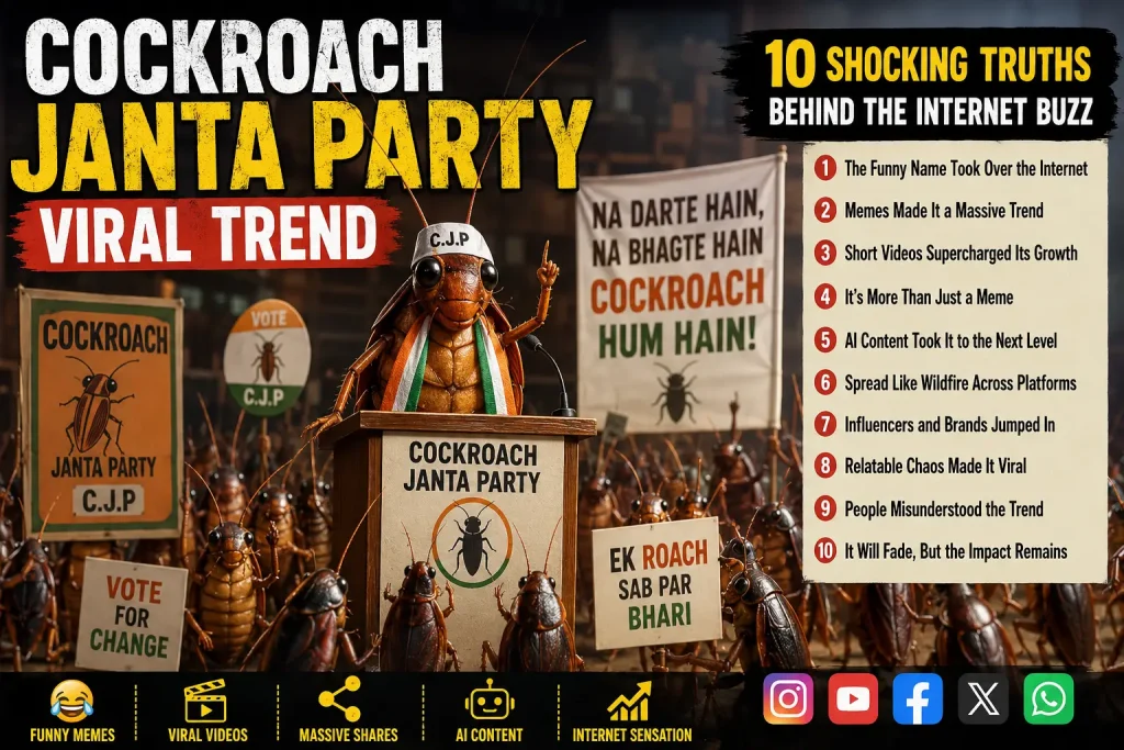 Cockroach Janta Party, Cockroach Janta Party viral trend, viral meme trend, internet meme 2026, funny viral trend, cockroach memes, trending reels, viral internet jokes, social media trends, meme culture India, viral YouTube Shorts trend, Instagram meme trend, chandigarh lifestyle